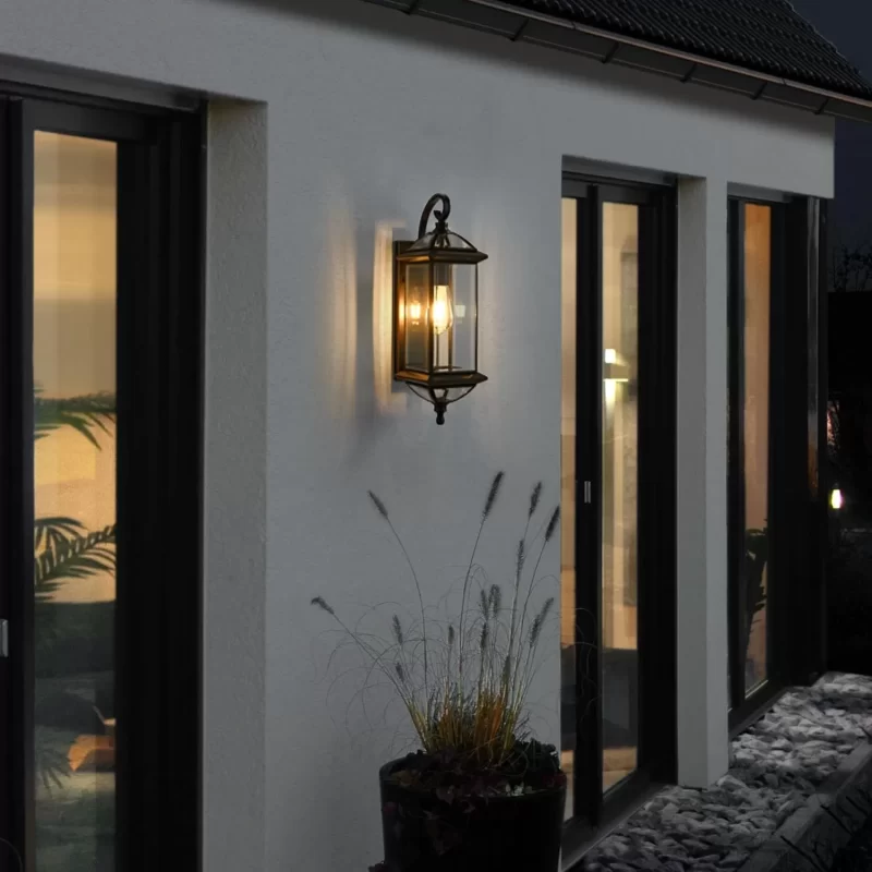B05047BP 20'' H Copper Outdoor Wall Lights Large Oil Rubbed Bronze Exterior Lighting Fixtures Vintage Porch Lights with Clear Glass Wall Lantern for Patio Garage Front Porch 1 Pack - Image 9