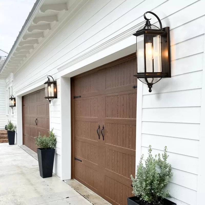 B05047BP 20'' H Copper Outdoor Wall Lights Large Oil Rubbed Bronze Exterior Lighting Fixtures Vintage Porch Lights with Clear Glass Wall Lantern for Patio Garage Front Porch 1 Pack - Image 2