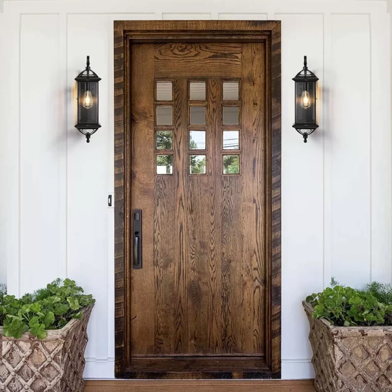 B05047BP 20'' H Copper Outdoor Wall Lights Large Oil Rubbed Bronze Exterior Lighting Fixtures Vintage Porch Lights with Clear Glass Wall Lantern for Patio Garage Front Porch 1 Pack - Image 5
