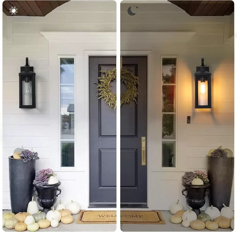 B05075P Modern Large Outdoor Wall Lights Exterior 2Pack, 16.8" Waterproof Front Porch Lights Outdoor Wall Sconces Lights for House, Black Outdoor Patio Light Fixtures Wall Mount for Entryway Garage - Image 3