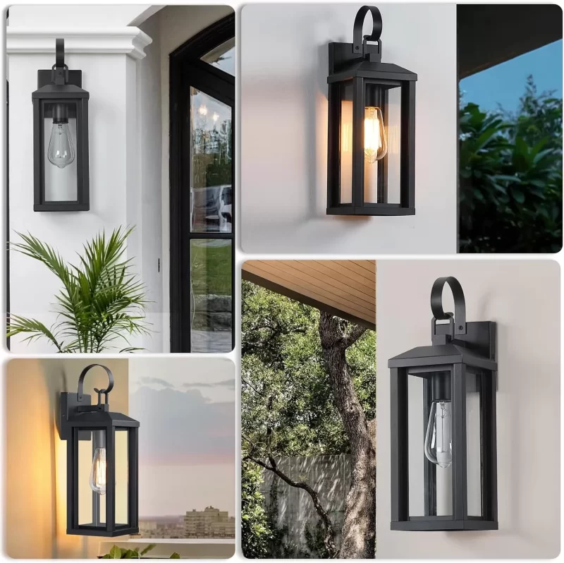 B05075P Modern Large Outdoor Wall Lights Exterior 2Pack, 16.8" Waterproof Front Porch Lights Outdoor Wall Sconces Lights for House, Black Outdoor Patio Light Fixtures Wall Mount for Entryway Garage - Image 7