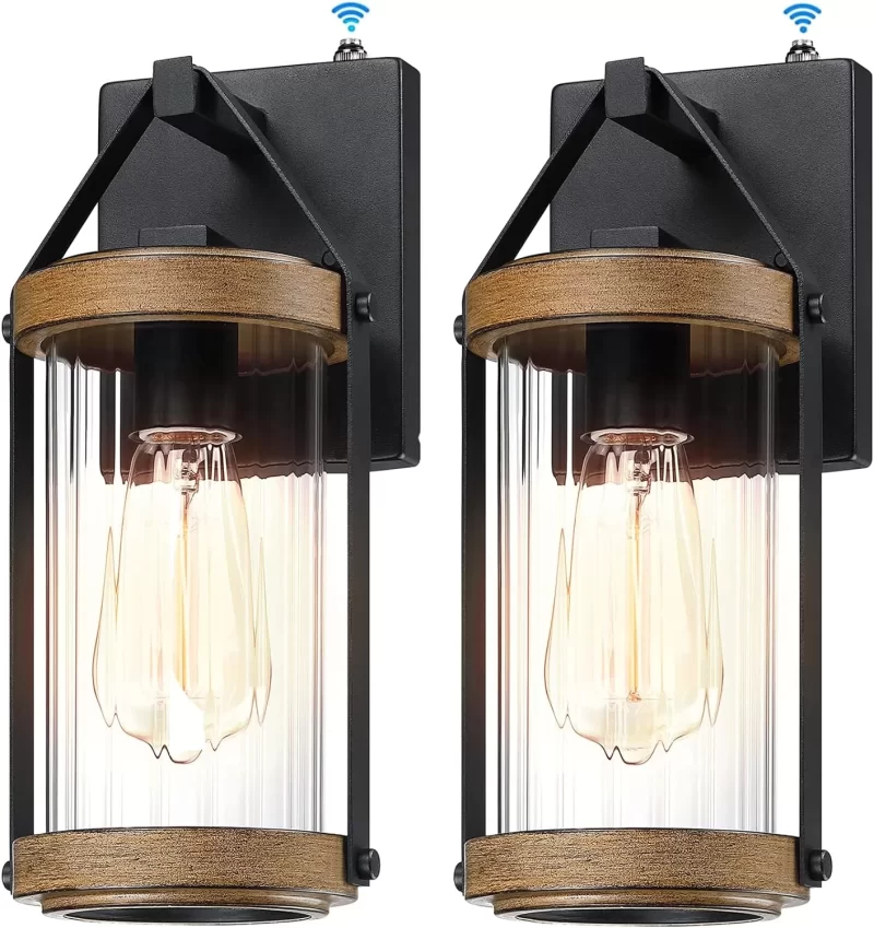 B05043PP Dusk to Dawn Outdoor Wall Light Fixtures Photocell Sensor Exterior Lantern Sconce Lighting Waterproof Outside Wall Mount Lamp for House Patio Garage Entryway Doorway - Image 2