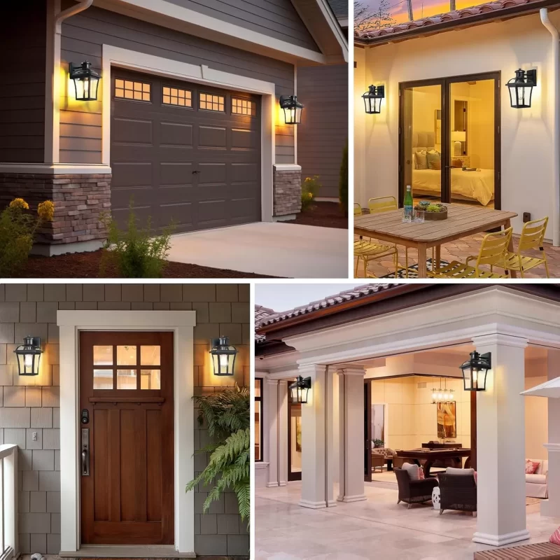 B06100BPG 2-Pack Motion Sensor Outdoor Lights, Upgraded Dusk to Dawn Exterior Lighting Fixtures,Waterproof Black Porch Lights Wall Sconce for House,Patio,Garage,Entryway - Image 5
