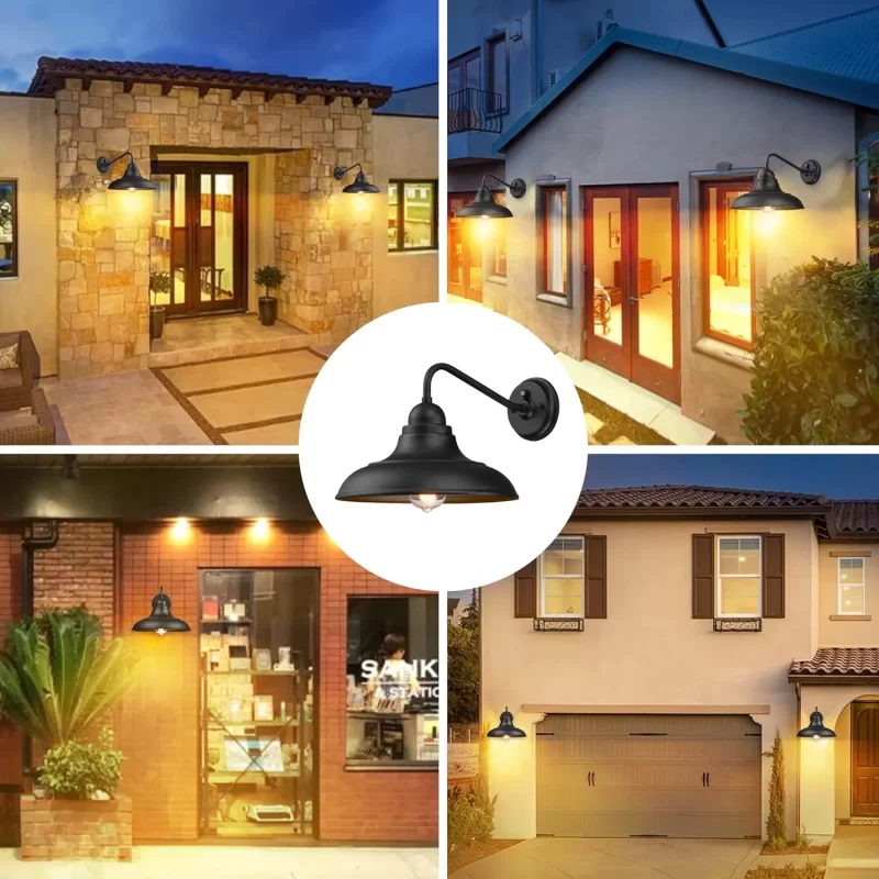 B12001PP 12" Dusk to Dawn Outdoor Wall Sconces Farmhouse Barn Light Outdoor Wall Lights Exterior Wall Lighting Fixture for Porch Entryways - Image 3