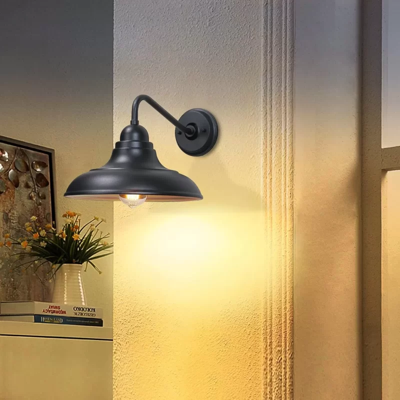 B12001P Wall Lights Wall Mount for House Farmhouse Wall Sconce Black Outside Lantern Classic Barn Lights Outdoor & Indoor, 12"，2 Pack - Image 7
