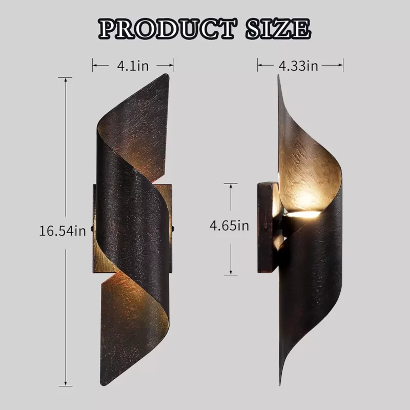 B04015L LED Up Down Wall Light, Porch Light, Exterior LED Wall Mounted Light, Modern Outdoor Wall Sconce, Light Fixture for Indoor and Outdoor - Image 2