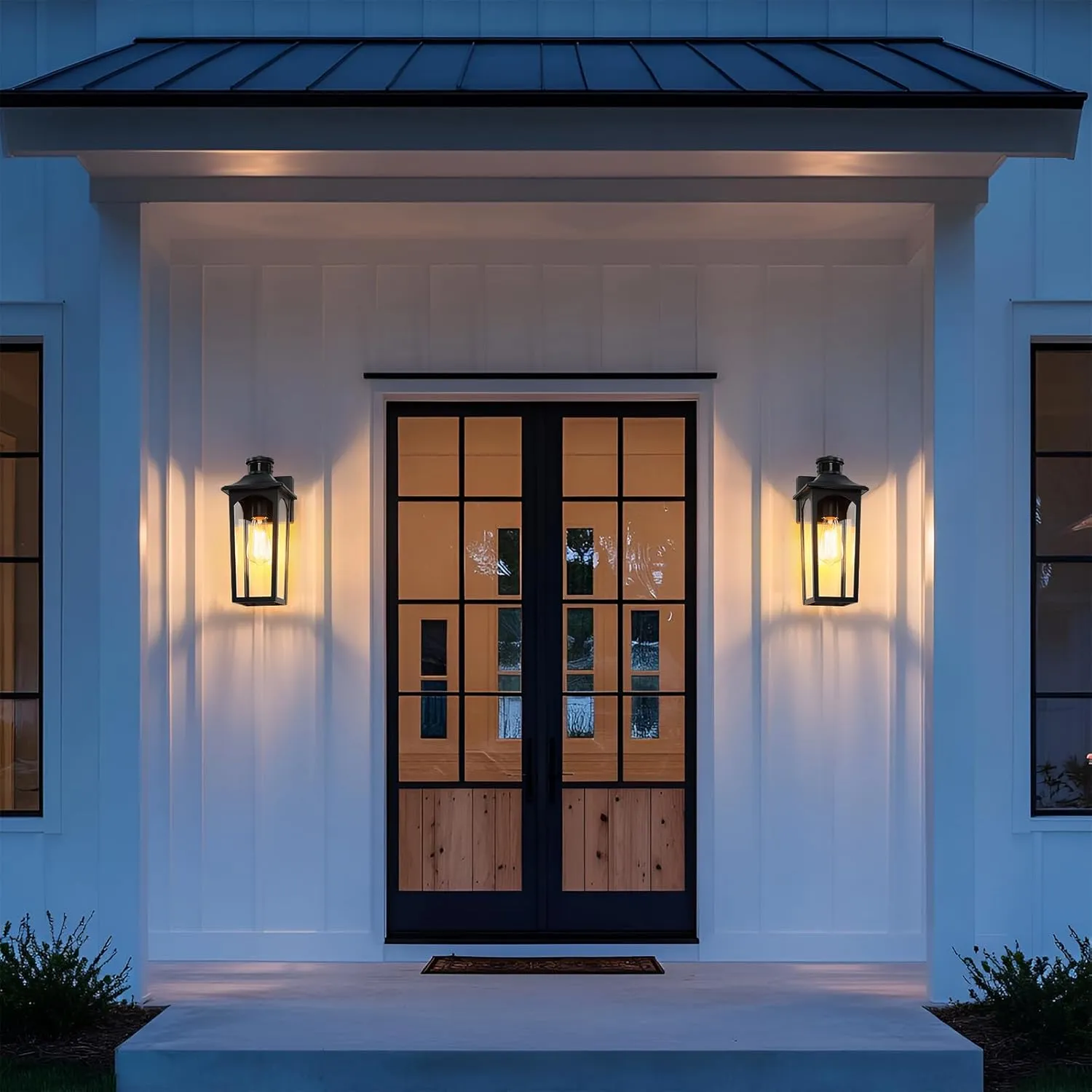 BD065-1-GY B06144PG 14" Motion Sensor Outdoor Wall Light,Sand Black Dusk to Dawn Exterior Wall Mount Outside Lighting,Industrial Anti-Rust Lantern Porch Light for Doorway,Garage,Yard,Patio - Image 6