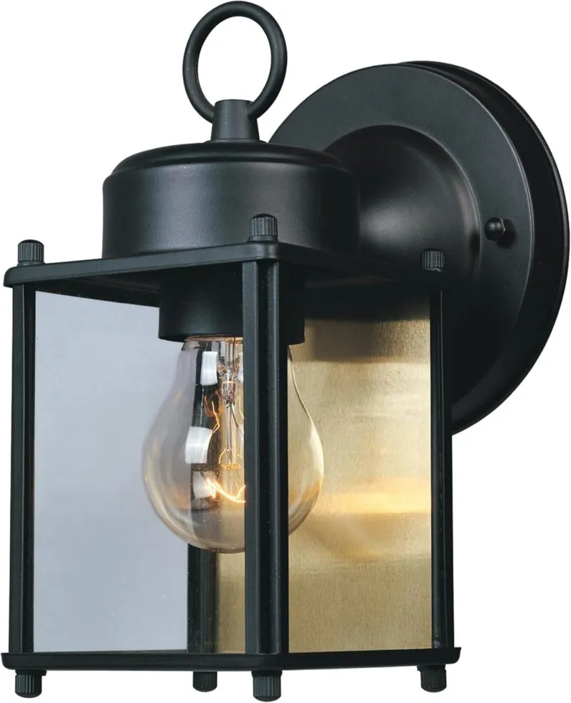 B05080P Outdoor Light Fixture, 8 Inch Exterior Wall Lantern Sconce for Front Door, Patio and Porch, Black