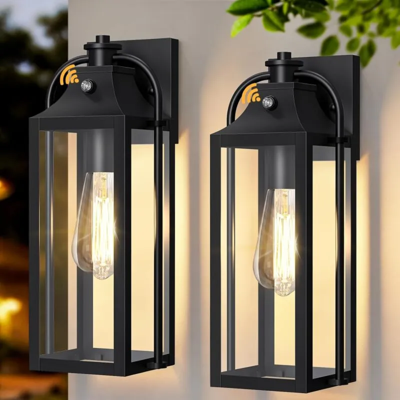 B06165PP&B08053PP&B10028PP 15" &19" &24" Outdoor Lights for House, Large Dusk to Dawn Outside Lights, 2 Pack Waterproof Anti-Rust Aluminum Wall Lamp, Outside Lights for House, Exterior Lighting Fixtures for Front Door, Porch, Garage