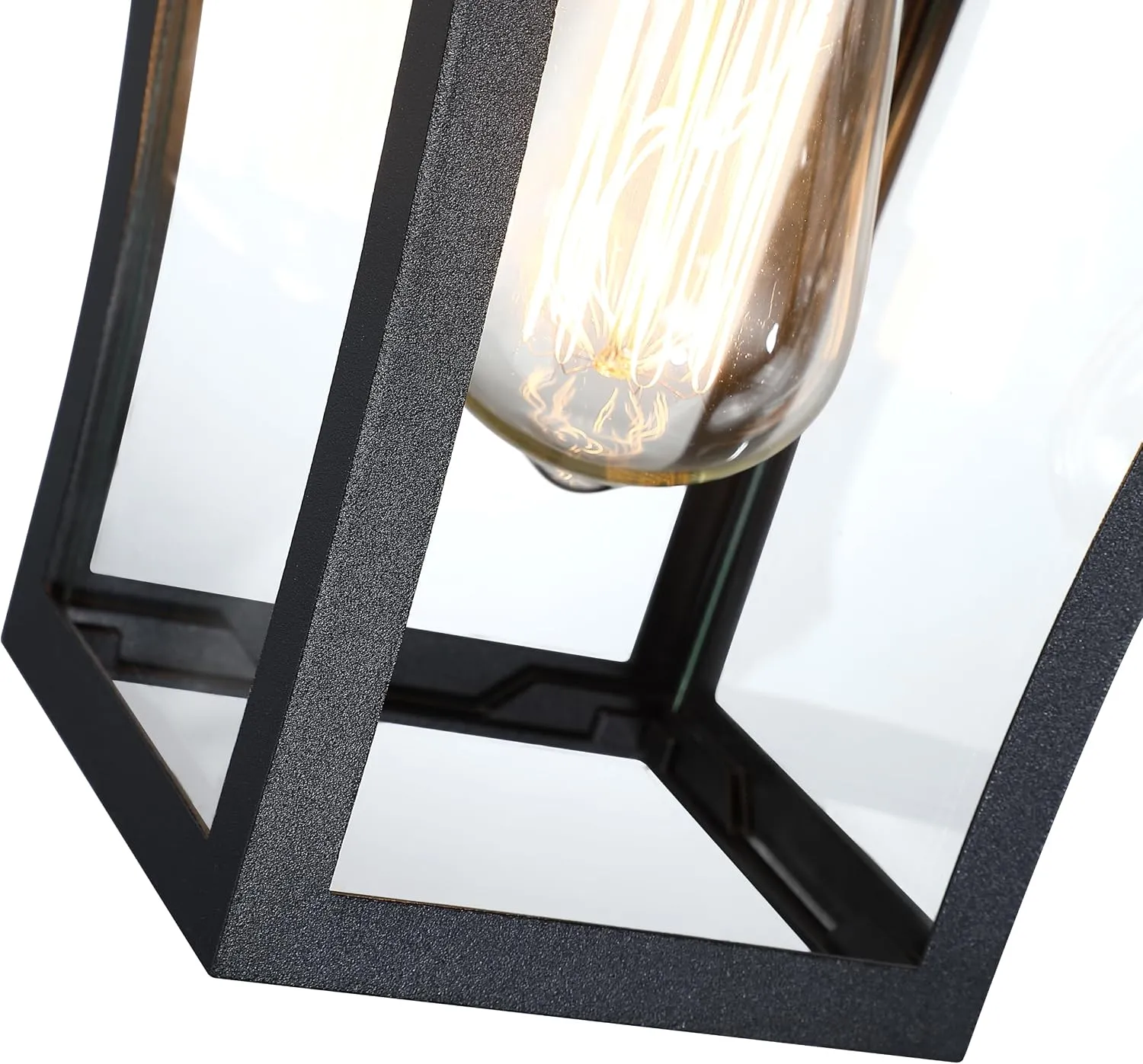 B06100BPG Wall Lanterns Outdoor,Exterior Light Fixtures with E26 Sockets & Tempered Glass, Wall Mounted Waterproof Outdoor Lights (1 Pack, Hardwired Lights) - Image 4