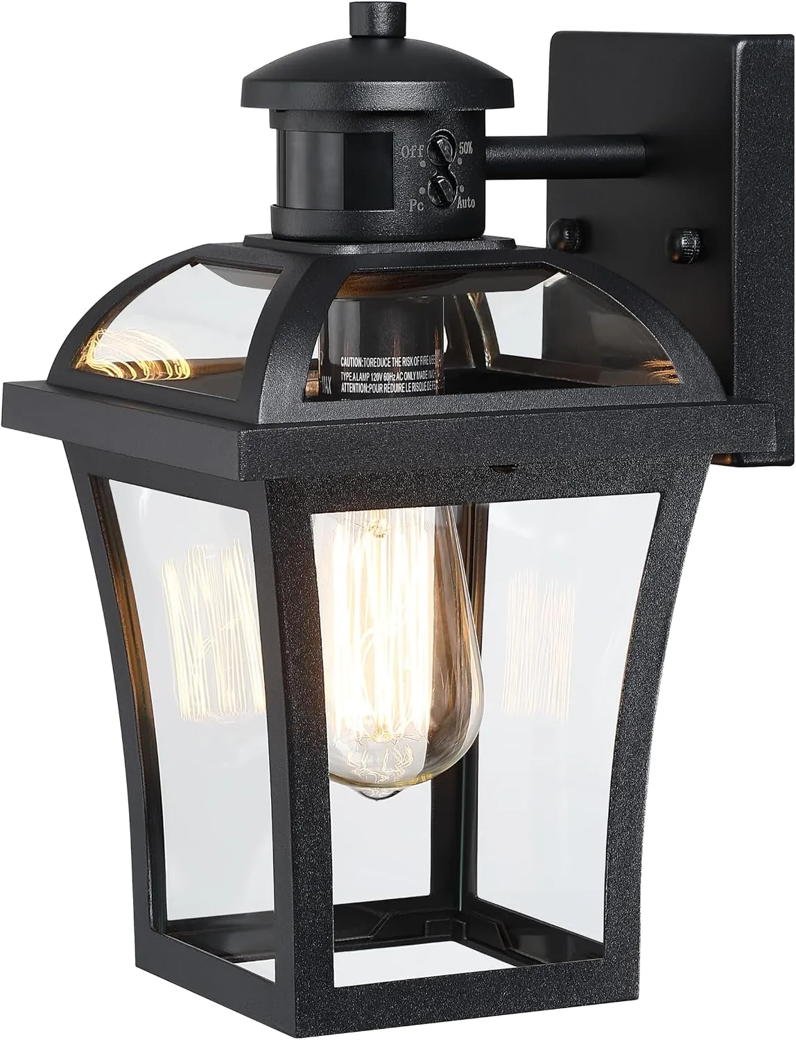B06100BPG Wall Lanterns Outdoor,Exterior Light Fixtures with E26 Sockets & Tempered Glass, Wall Mounted Waterproof Outdoor Lights (1 Pack, Hardwired Lights) - Image 2