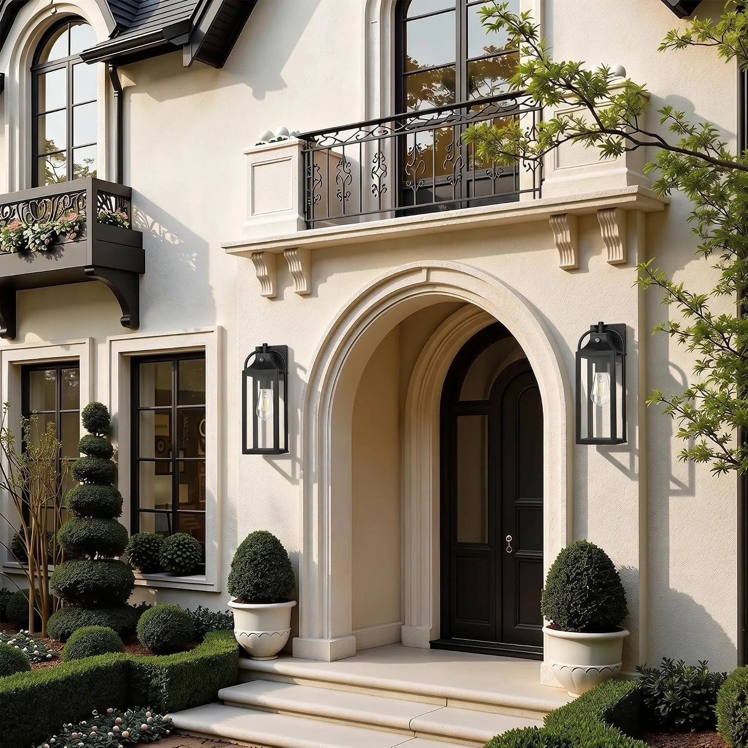 B06165PP&B08053PP&B10028PP 15" &19" &24" Outdoor Lights for House, Large Dusk to Dawn Outside Lights, 2 Pack Waterproof Anti-Rust Aluminum Wall Lamp, Outside Lights for House, Exterior Lighting Fixtures for Front Door, Porch, Garage - Image 3