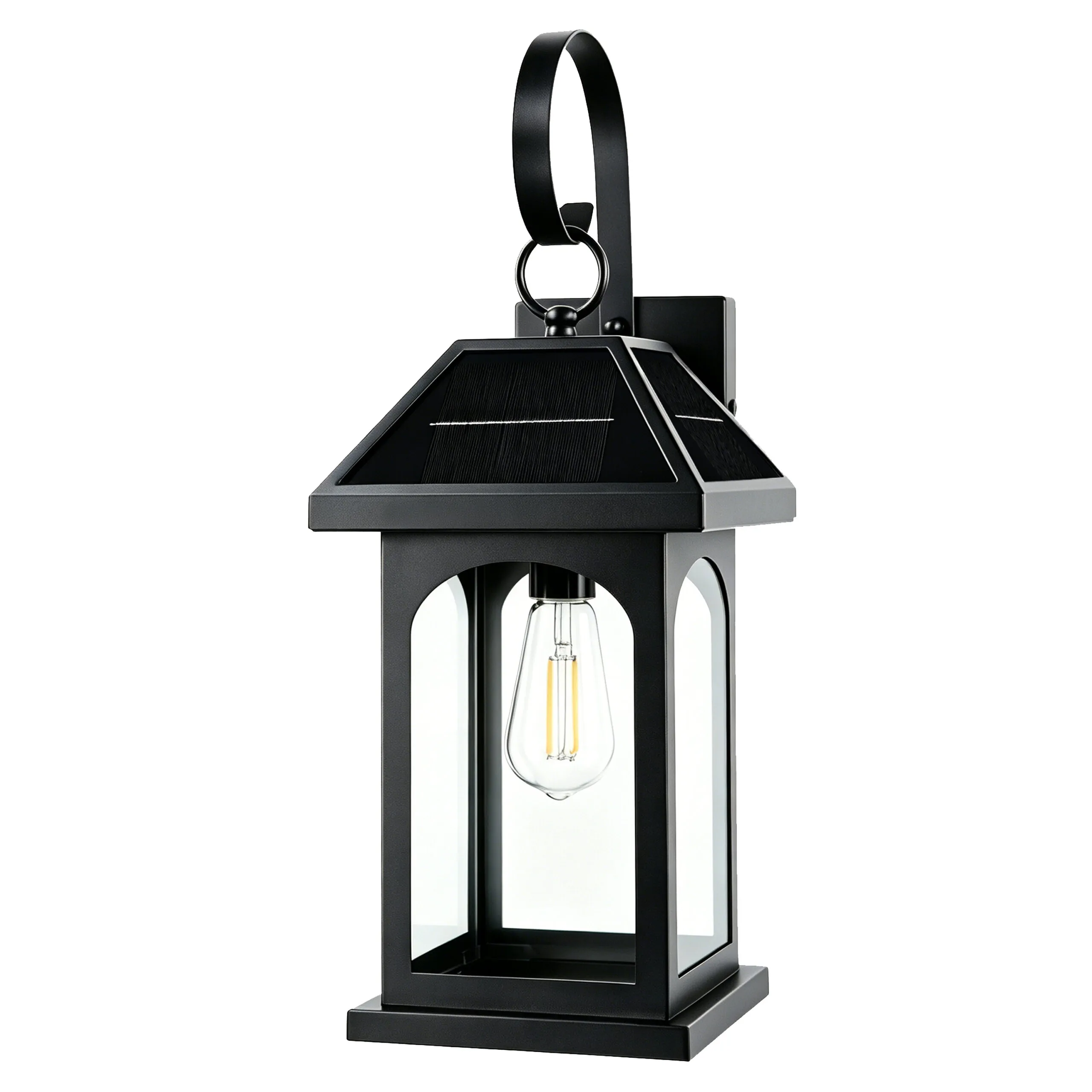 Solar Sconce Lights Outdoor Included E26 Bulbs 2 Pack | Solar Wall Lights Outdoor,