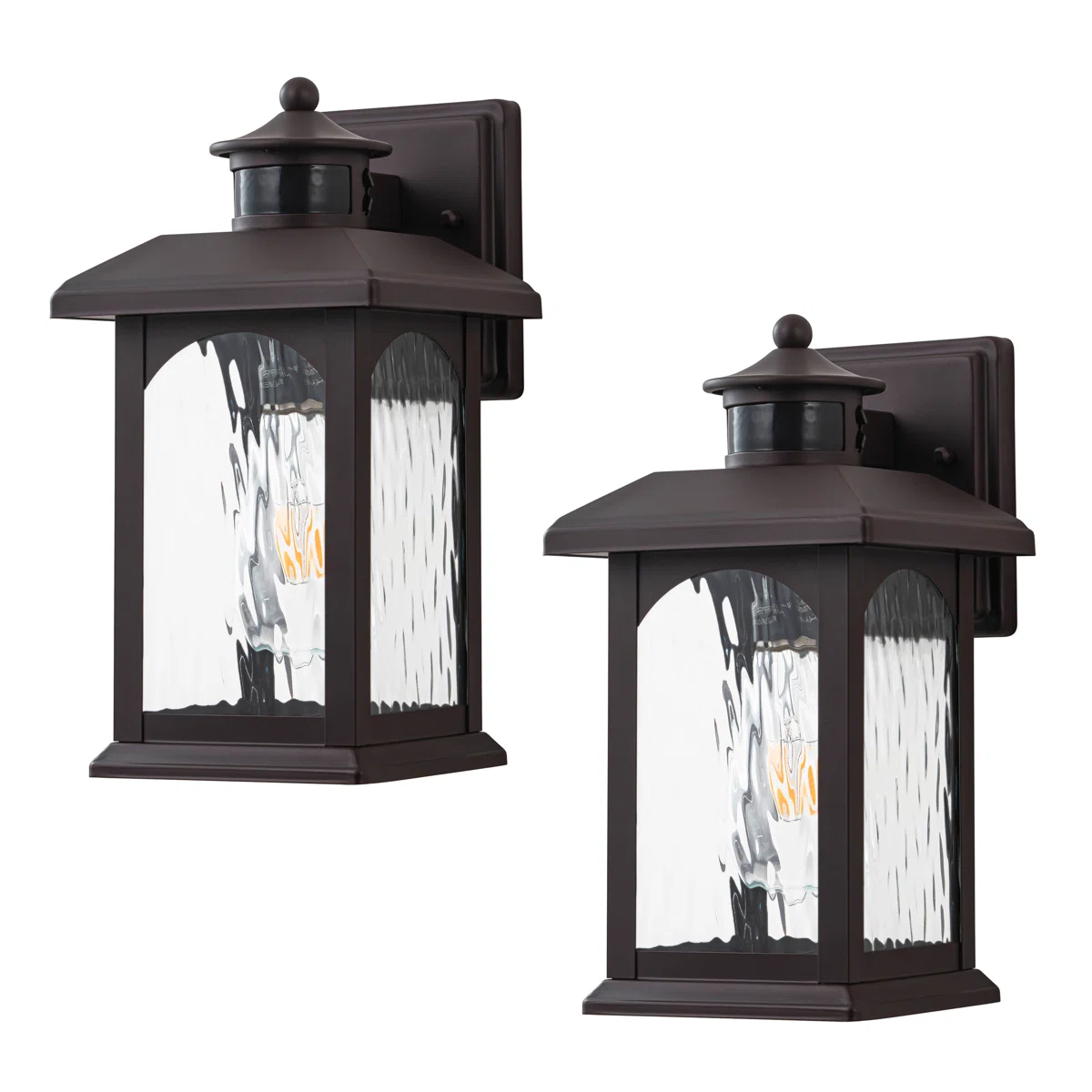 CA2570-LIN-2W B06077PGB 12" H Motion Sensor and Dusk to Dawn Outdoor Wall Lantern - Image 2