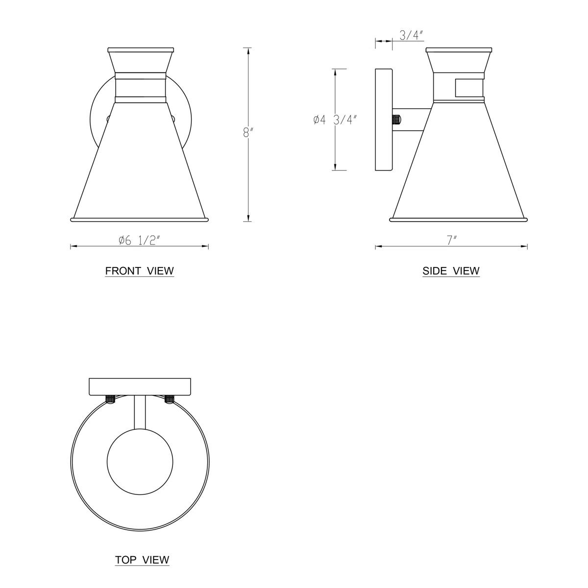 Black Outdoor Motion Sensor Light, Downlight Cone Sconce Dusk to Dawn - Image 5
