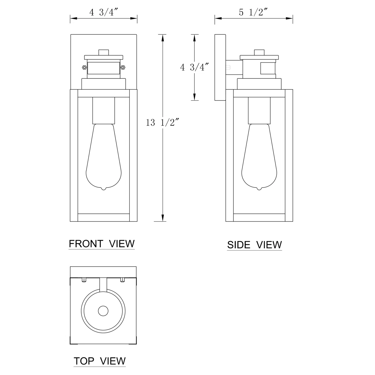CA2239-2W B04013PG Outdoor Wall Lantern Set, Motion Sensor Dusk to Dawn Black Industrial Sconce - Image 7